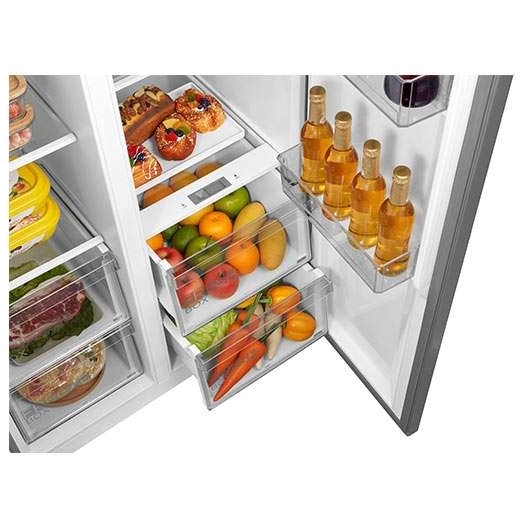Midea MDRS619FIE46 American Fridge Freezer, Stainless Steel, E Rated,  Non-Plumbed