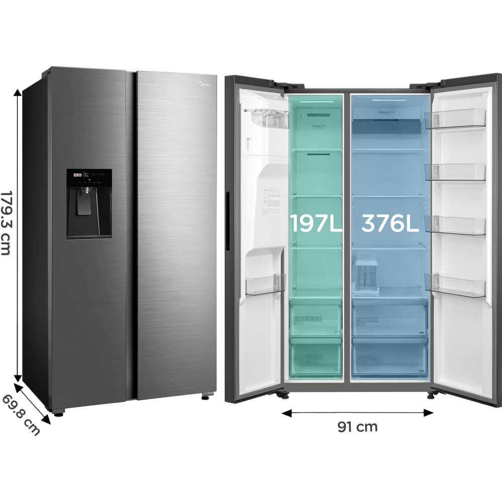 Midea MDRS761MYC46 American Fridge Freezer