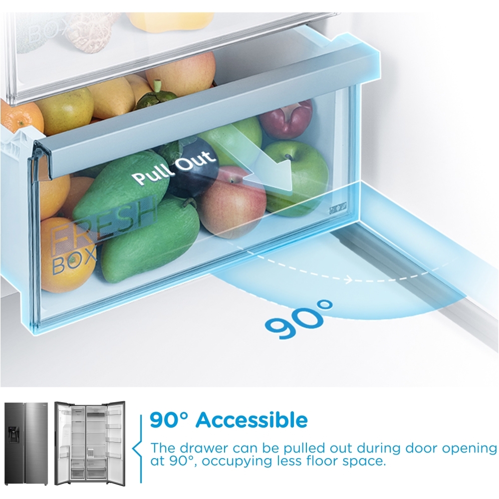 Midea MDRS761MYC46 American Fridge Freezer