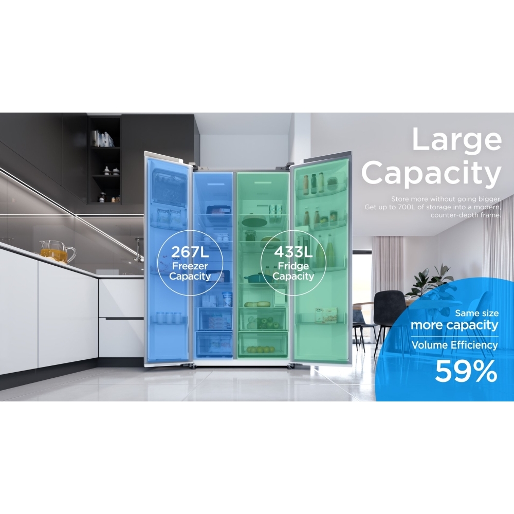 Midea MDRS925CIE46M American Fridge Freezer