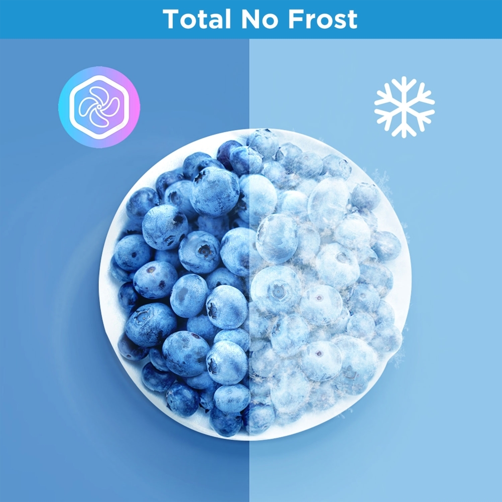 Midea MDRU385MTE46 Total No Frost Tall Freezer, Stainless Steel, E Rated