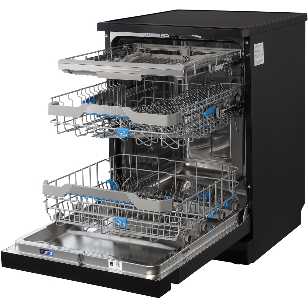 Midea MDWEF1433GB-WG-UK Dishwasher, 14 Place Settings, Grey, A Rated