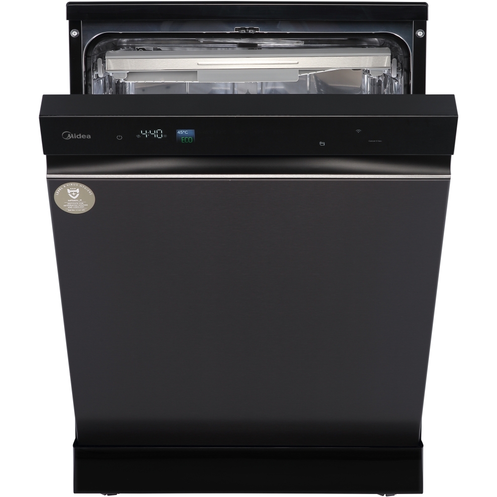 Midea MDWEF1433GB-WG-UK Dishwasher, 14 Place Settings, Grey, A Rated