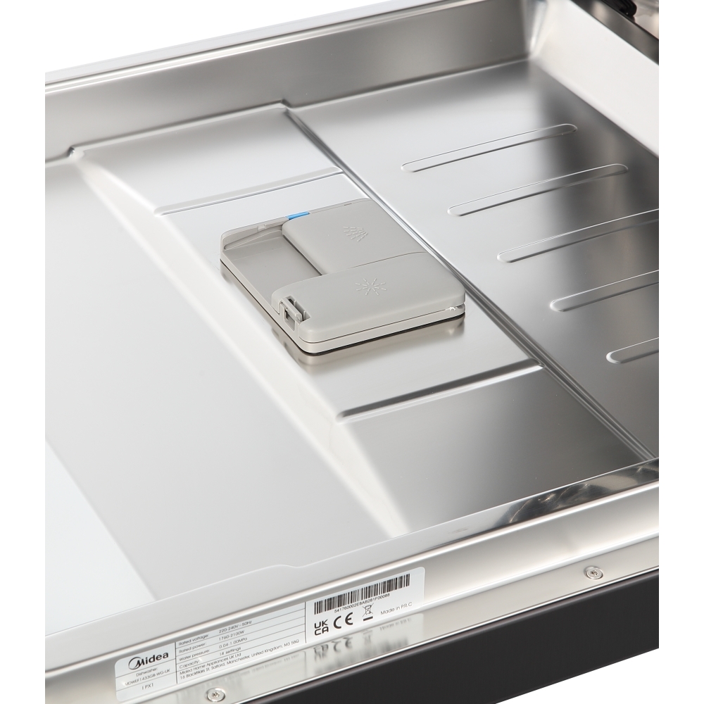 Midea MDWEF1433GB-WG-UK Dishwasher, 14 Place Settings, Grey, A Rated