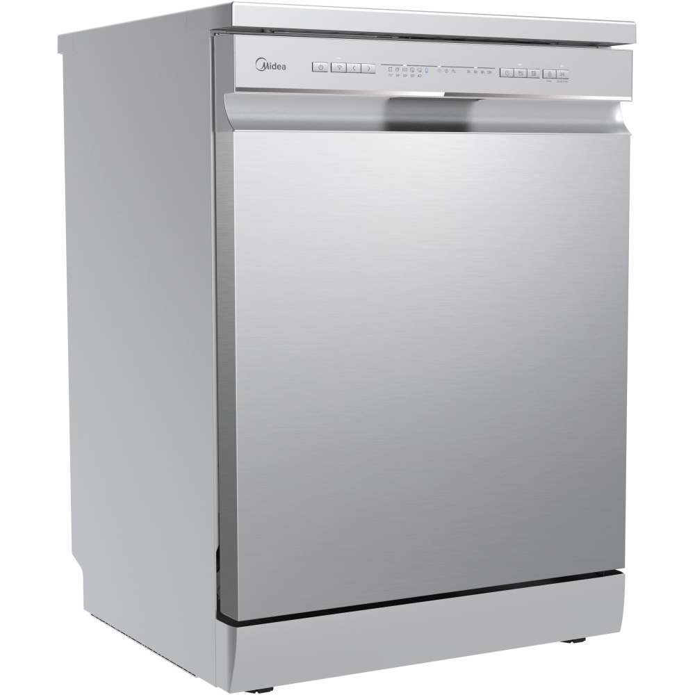 Midea MDWPF1433CXD-UK Dishwasher, 14 Place Settings, Stainless Steel, D Rated