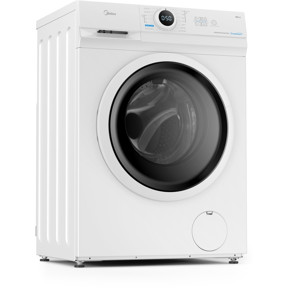 Midea MF100W100BA/W-UK Washing Machine, 10kg, 1400 Spin, White, A Rated