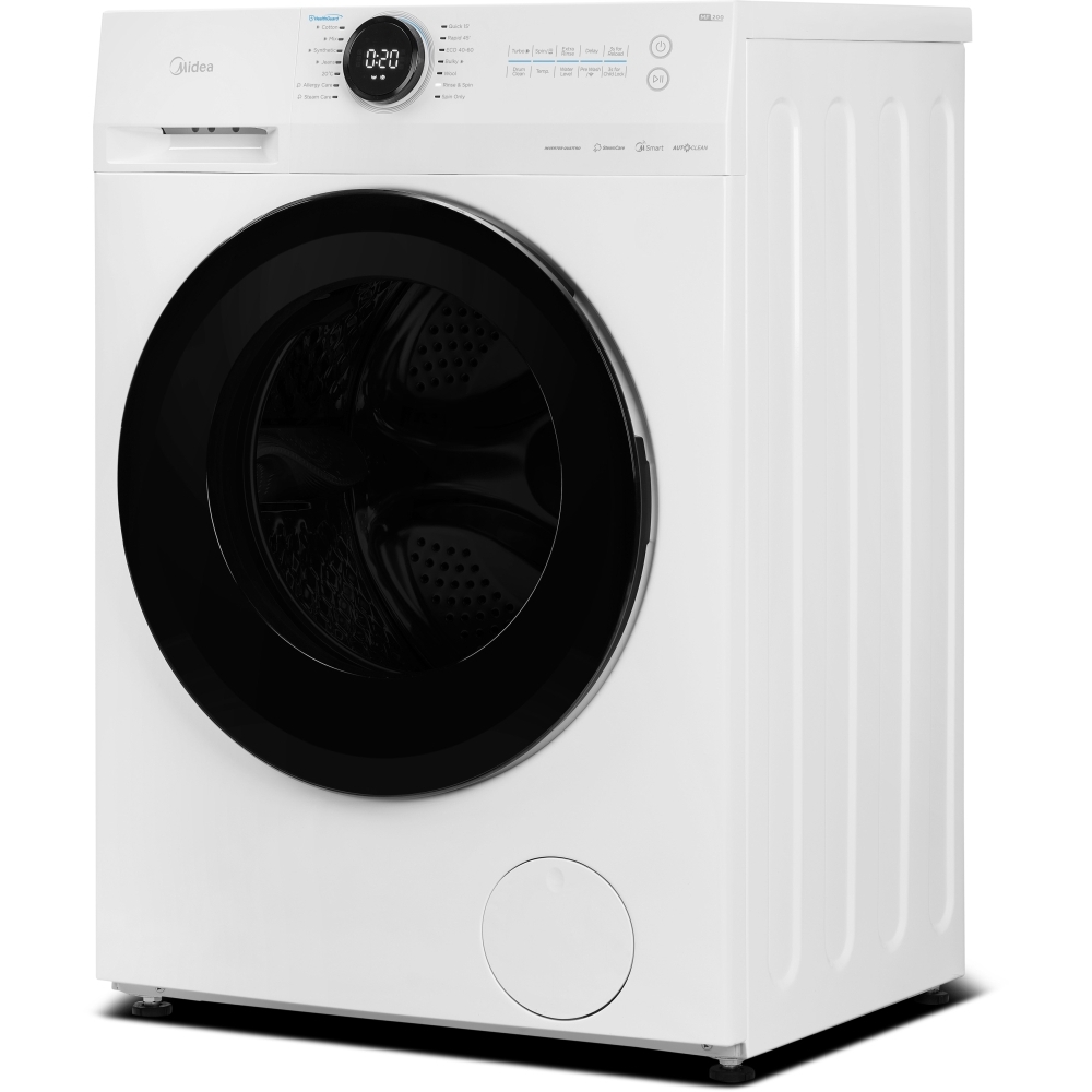 Midea MF20EW80WB Washing Machine, 8kg, 1400 Spin, White, A Rated
