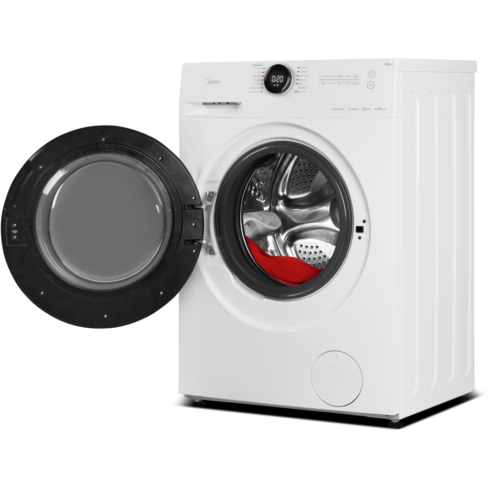 Midea MF20EW90WB Washing Machine, 9kg, 1300 Spin, White, A Rated