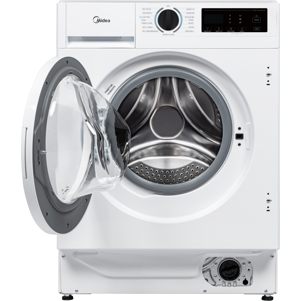 Midea MFA06W80BA10/W-UK Integrated Washing Machine, 8kg, 1400 Spin, White, A Rated