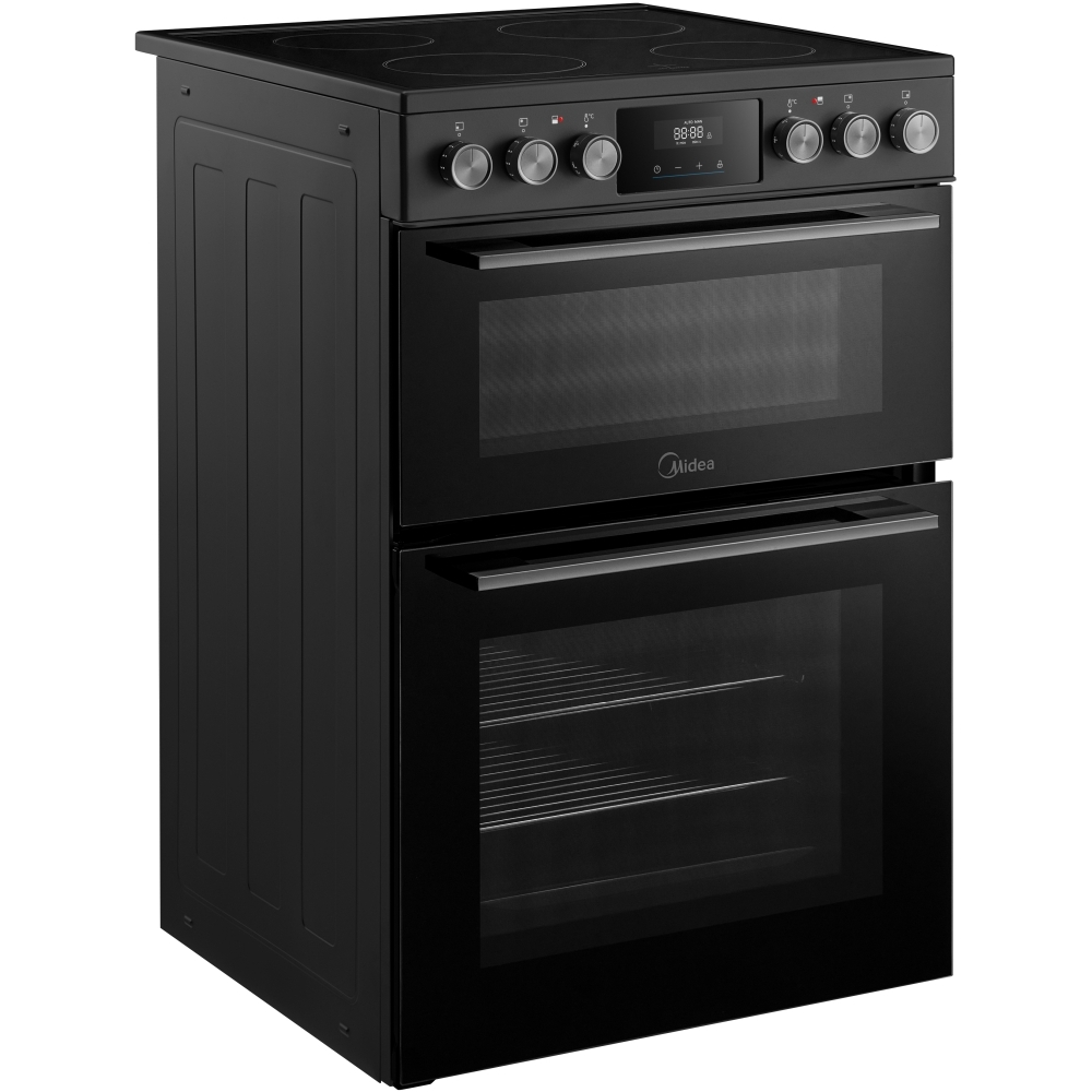Midea MFO24EME4R118-BK Ceramic Electric Cooker with Double Oven, Black, A Rated