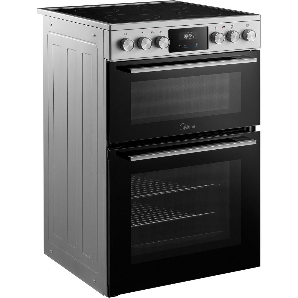 Midea MFO24EME4R118-SS Ceramic Electric Cooker with Double Oven, Stainless Steel, A Rated
