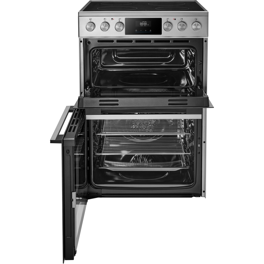 Midea MFO24EME4R118-SS Ceramic Electric Cooker with Double Oven, Stainless Steel, A Rated