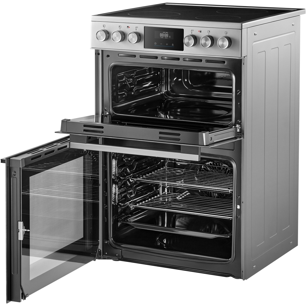 Midea MFO24EME4R118-SS Ceramic Electric Cooker with Double Oven, Stainless Steel, A Rated