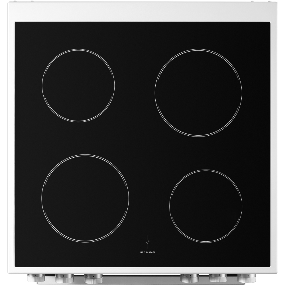 Midea MFO24EME4R118-WH Ceramic Electric Cooker with Double Oven, White, A Rated