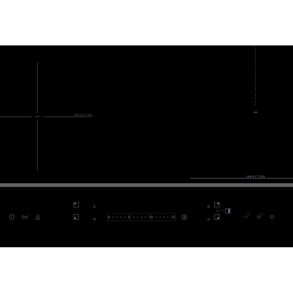 Midea MIH744BE325GKD 59cm Induction Hob, Black