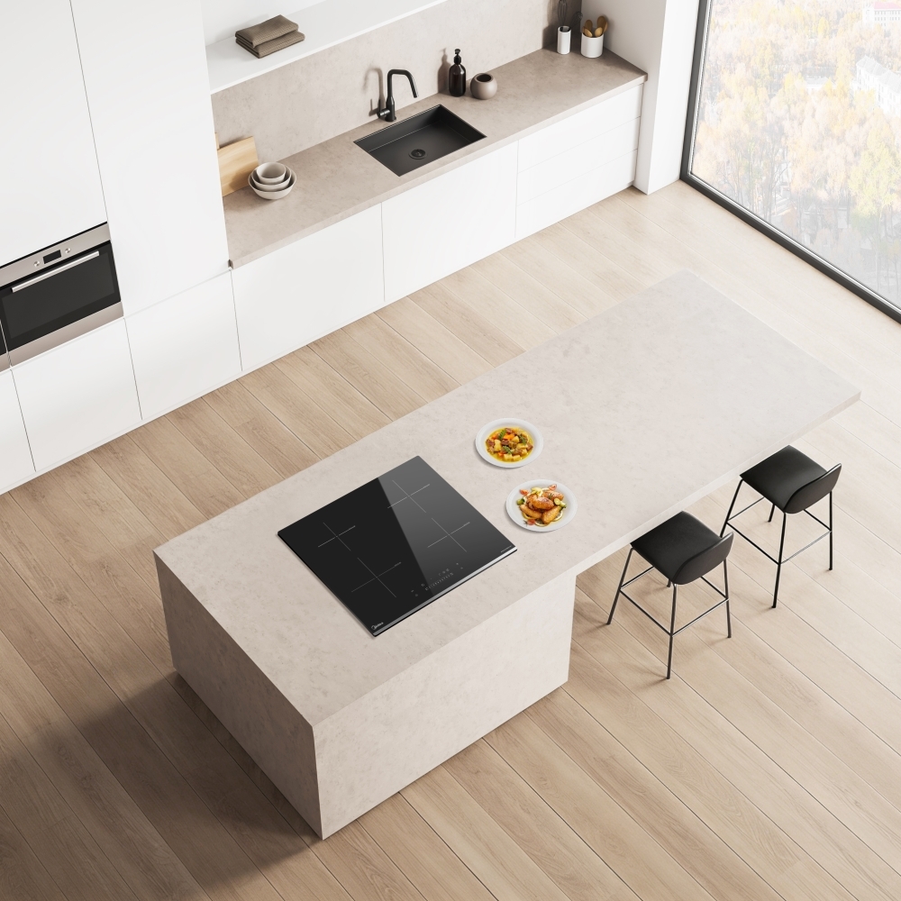 Midea MIH744E325GK 59cm Induction Hob, Black