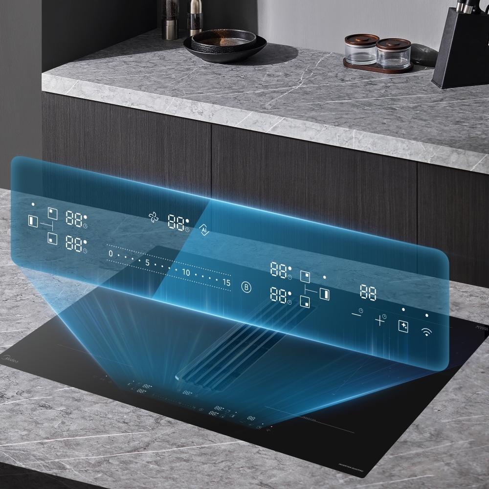 Midea MIH7480Y225GKH1 80cm Vented Hob, Black, A++ Rated