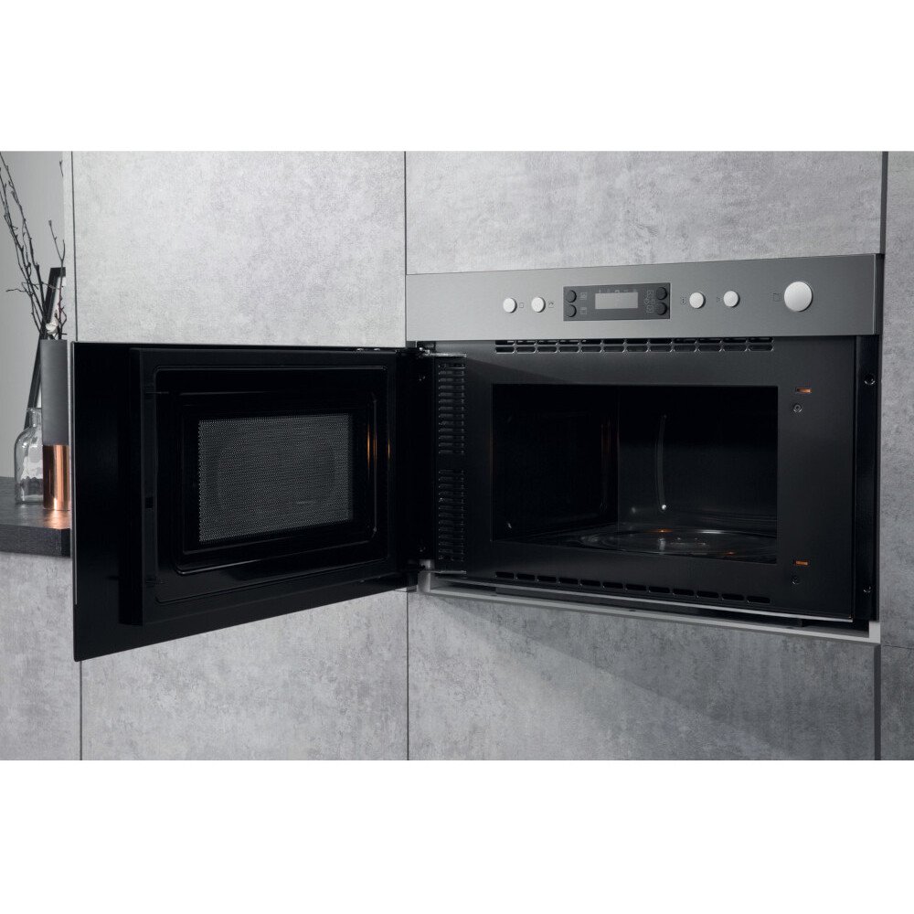Hotpoint MN314IXH BuiltIn Microwave with Grill, Stainless Steel