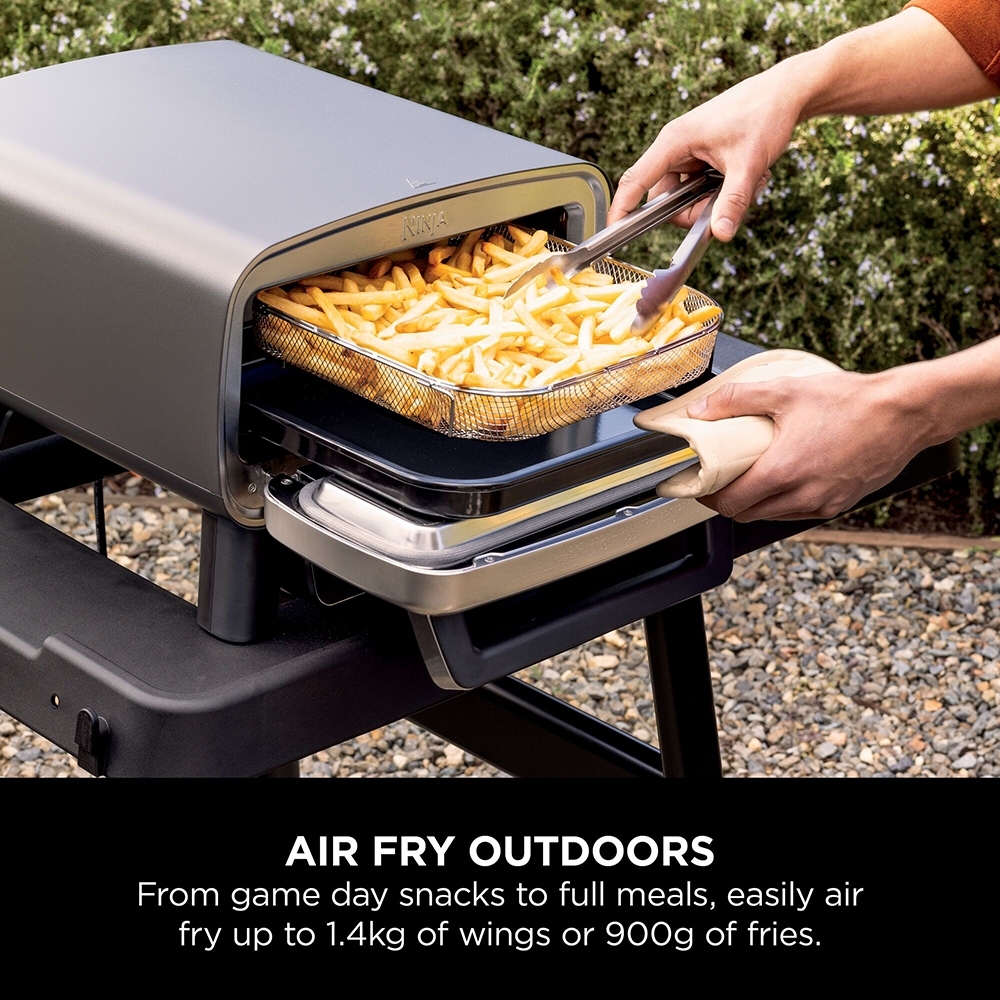 Ninja MO201UK Artisan Electric Outdoor Pizza Oven & Air Fryer, Grey