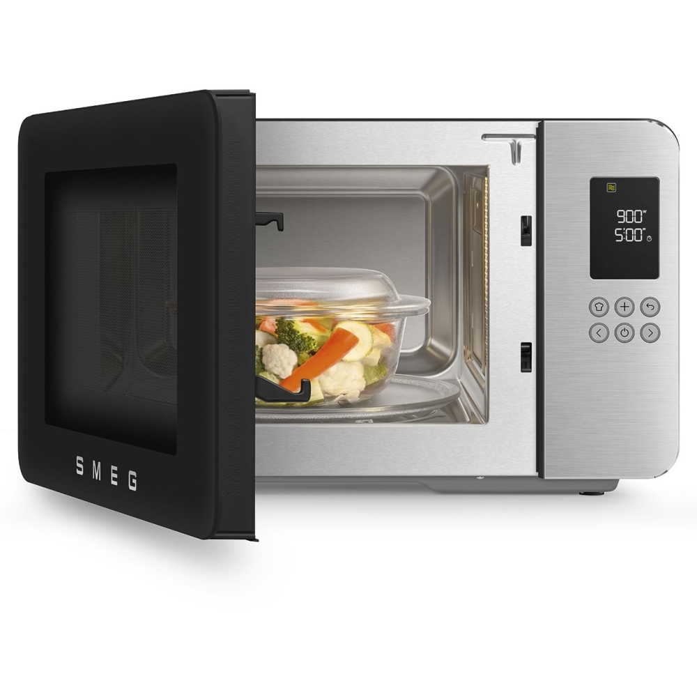 Smeg MOC01BLMUK Microwave with Grill