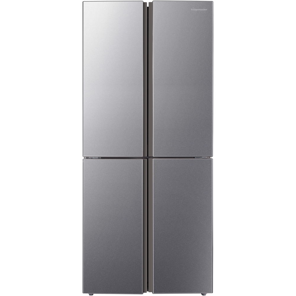 Fridgemaster MQ79394ES American Fridge Freezer,  Non-Plumbed, Silver, E Rated