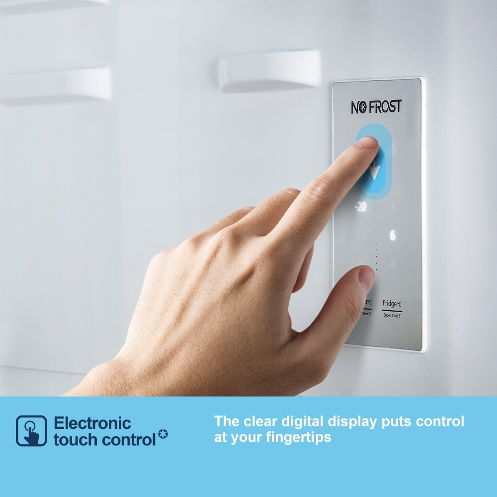 Fridgemaster MQ79394ES American Fridge Freezer,  Non-Plumbed, Silver, E Rated