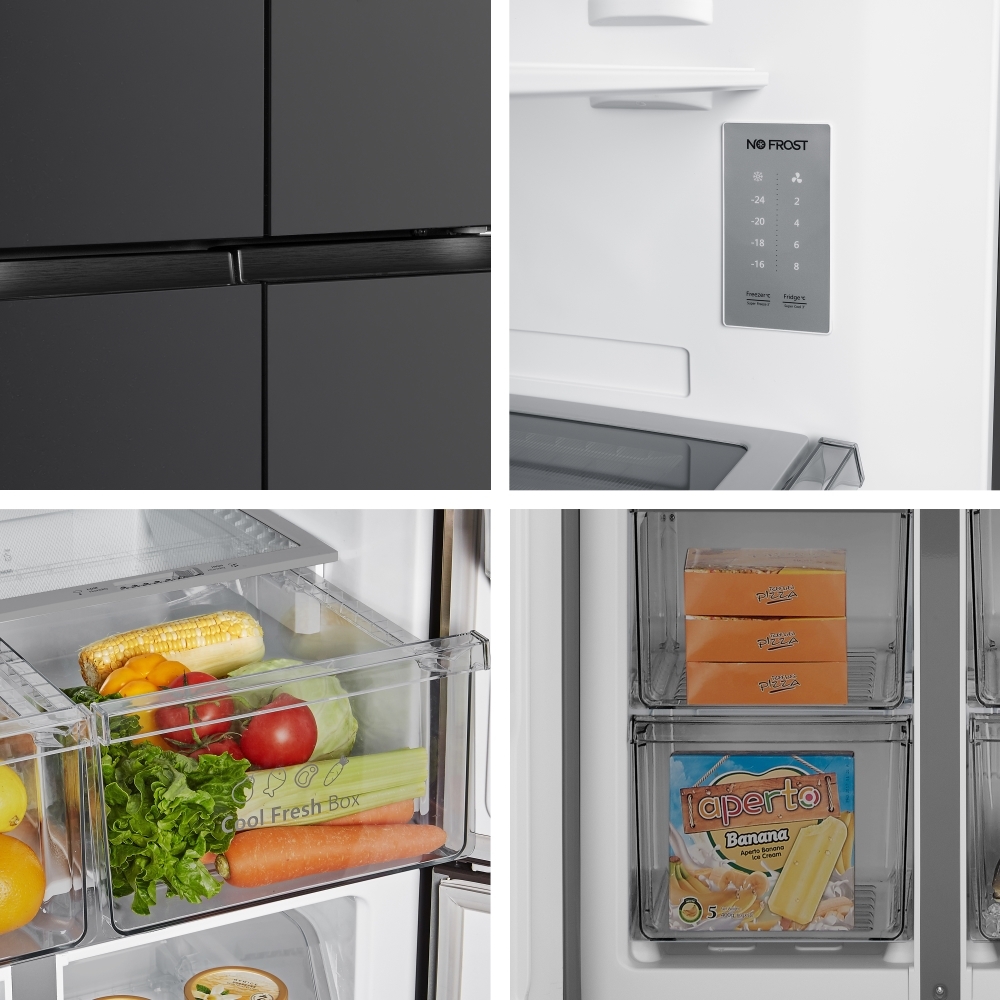 Fridgemaster MQ79395EB American Fridge Freezer