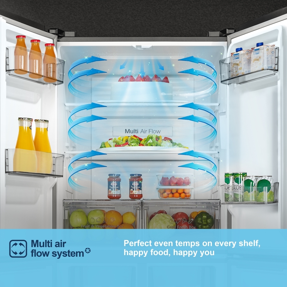 Fridgemaster MQ79395EB American Fridge Freezer