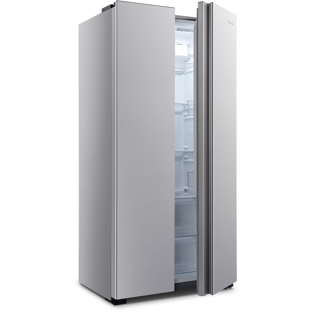 Fridgemaster MS83430ES American Fridge Freezer, Silver, E Rated,  Non-Plumbed