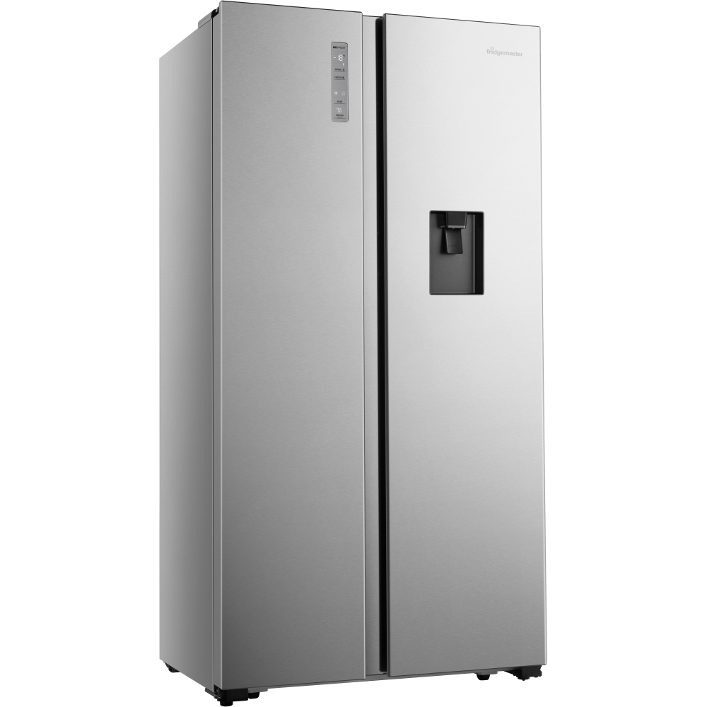Fridgemaster MS91520DES American Fridge Freezer, Silver, E Rated,  Non-Plumbed