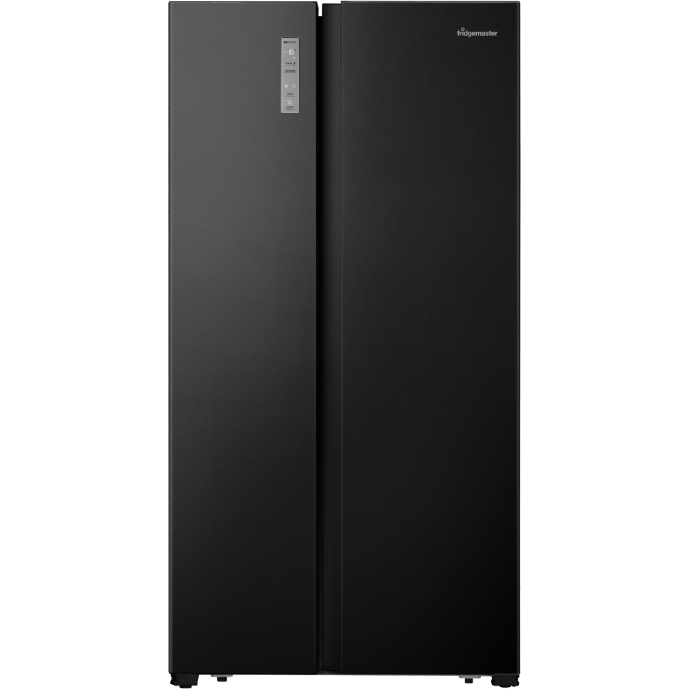 Fridgemaster MS91520EB American Fridge Freezer, Black, E Rated,  Non-Plumbed