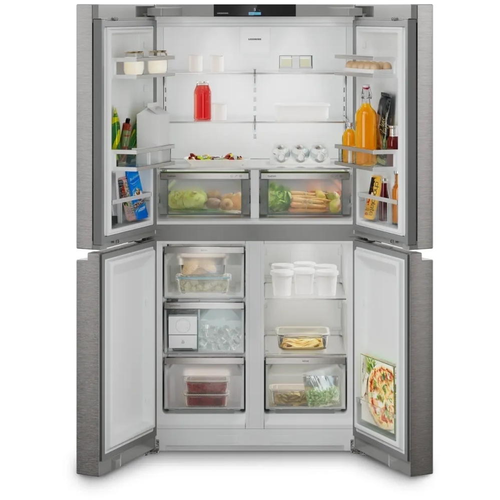 Liebherr Msdd9012 American Fridge Freezer,  Non-Plumbed, Stainless Steel, D Rated