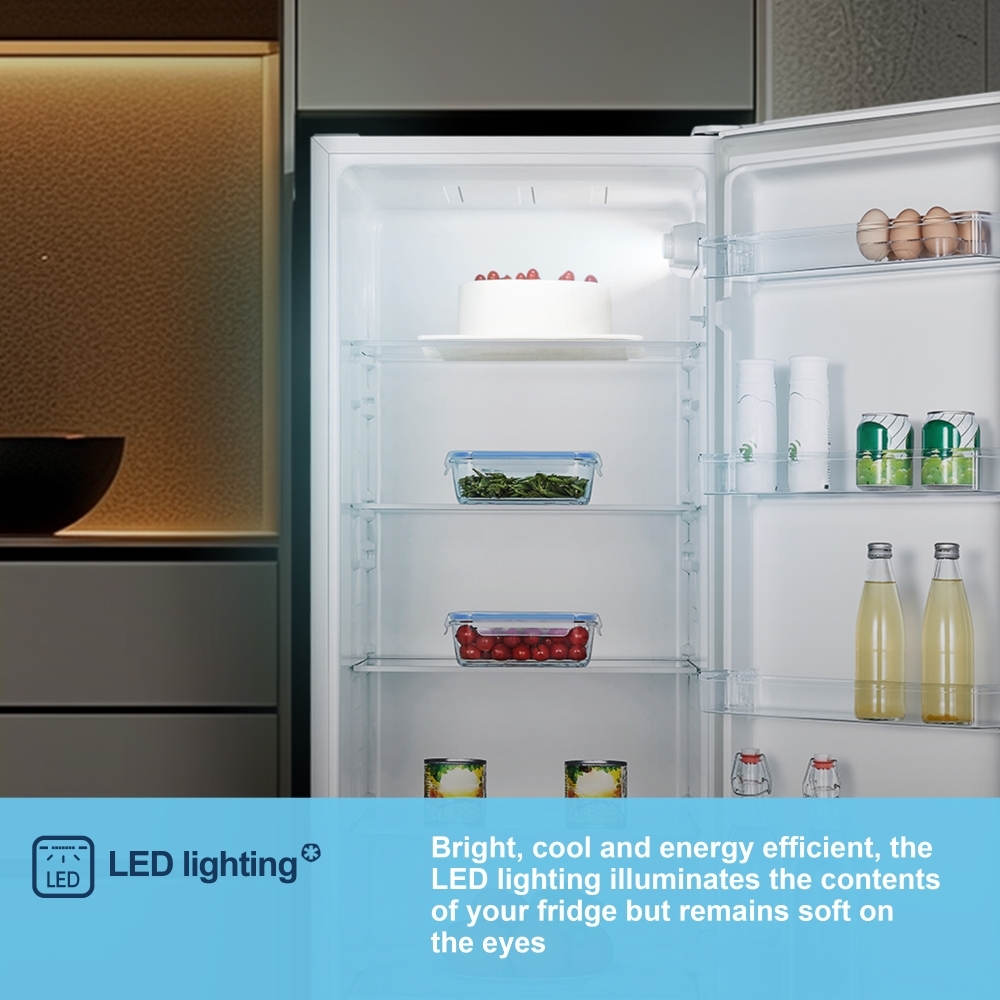 Fridgemaster MTL55242E Tall Larder Fridge, White, E Rated