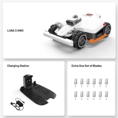 Mammotion Luba 3 1500 Robotic Lawn Mower, White