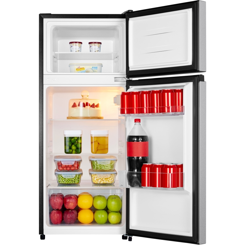 Fridgemaster MTM48120ES Static Fridge Freezer, 80/20, Silver, E Rated