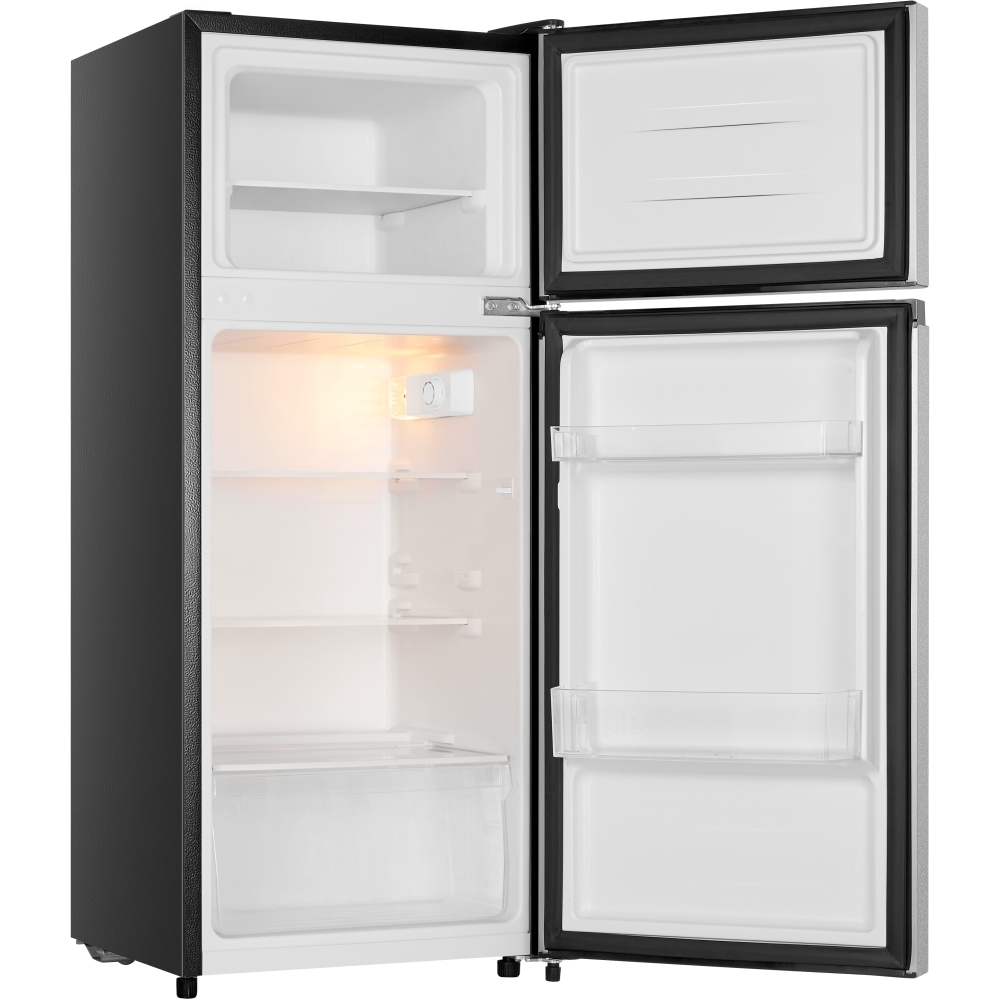 Fridgemaster MTM48120ES Static Fridge Freezer, 80/20, Silver, E Rated