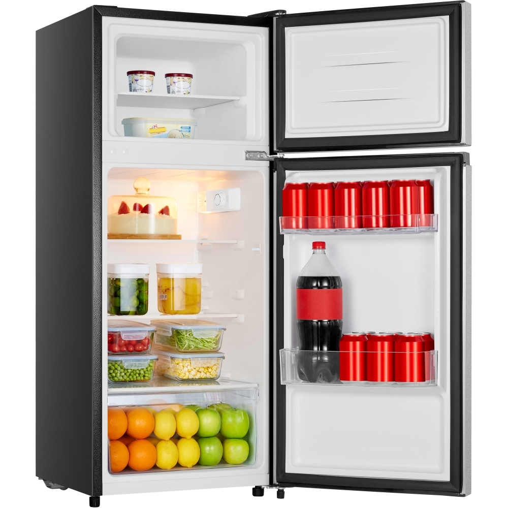 Fridgemaster MTM48120ES Static Fridge Freezer, 80/20, Silver, E Rated