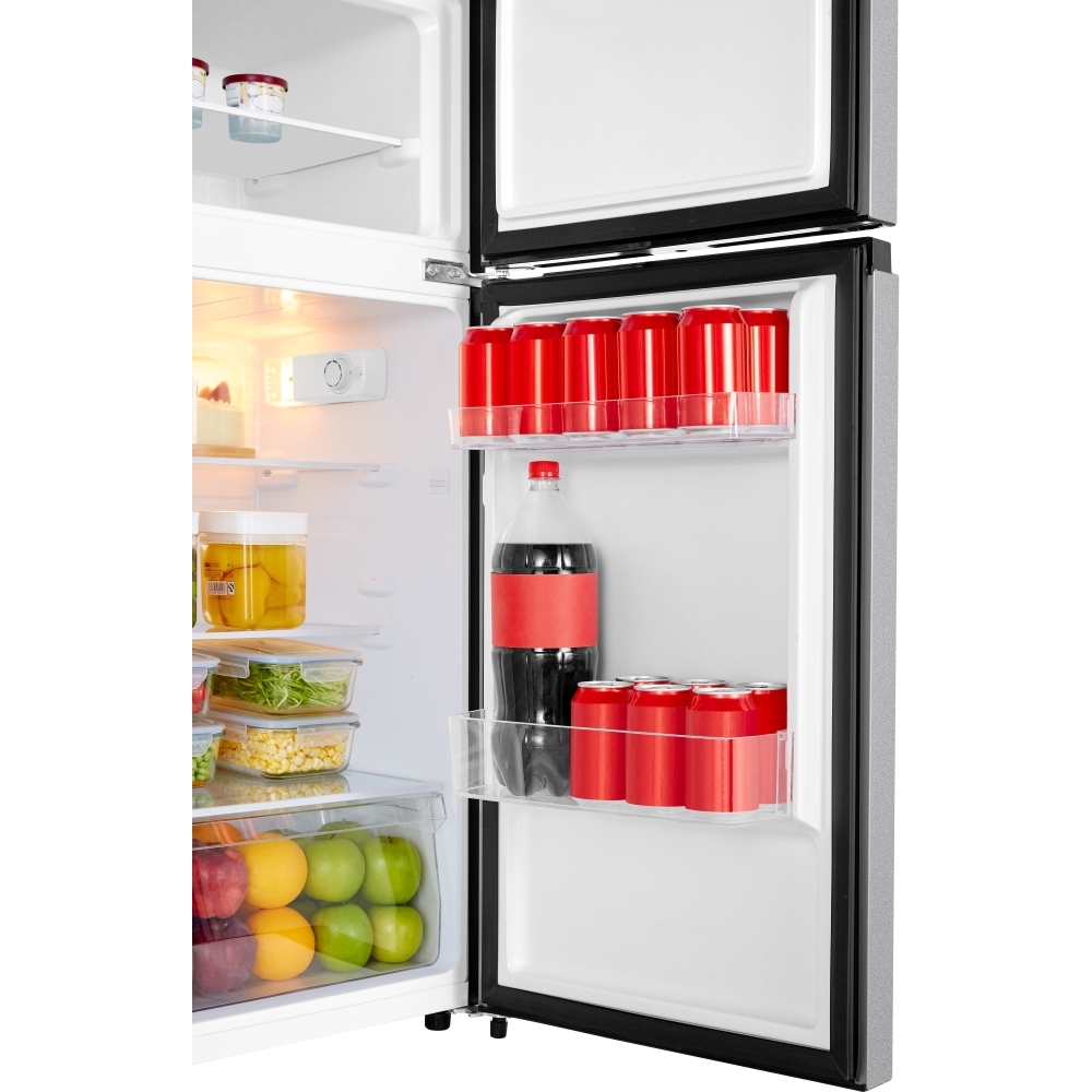 Fridgemaster MTM48120ES Static Fridge Freezer, 80/20, Silver, E Rated