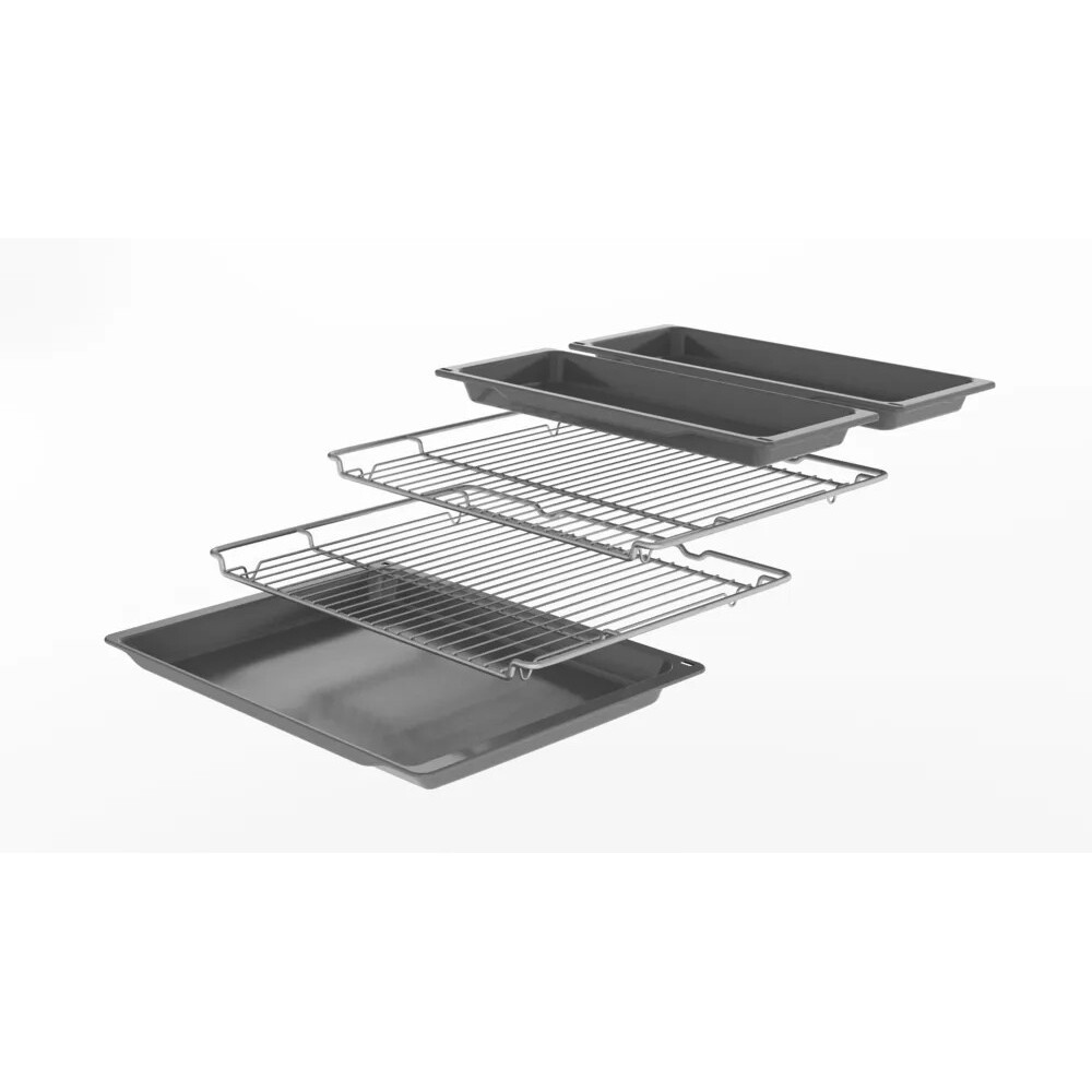 Bosch NBS533BB0B Series 4 Built-Under Electric Double Oven, Black, A Rated