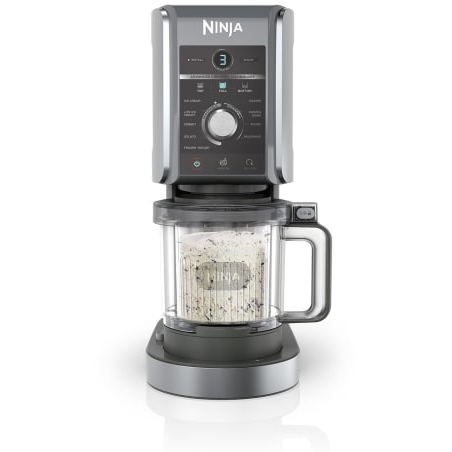 Ninja NC501UK CREAMi  Deluxe 10-in-1 Ice Cream and Frozen Drink Maker, Black