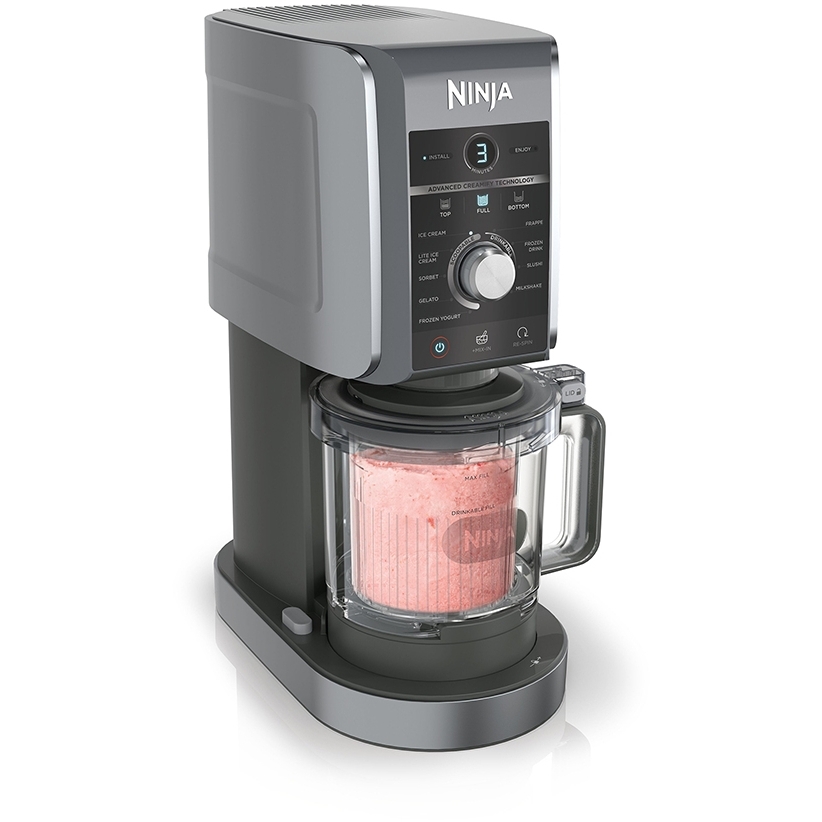 Ninja NC501UK CREAMi  Deluxe 10-in-1 Ice Cream and Frozen Drink Maker, Black