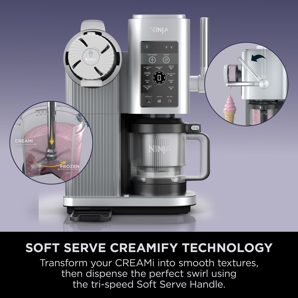 Ninja NC701UK Ice Cream Maker, Silver