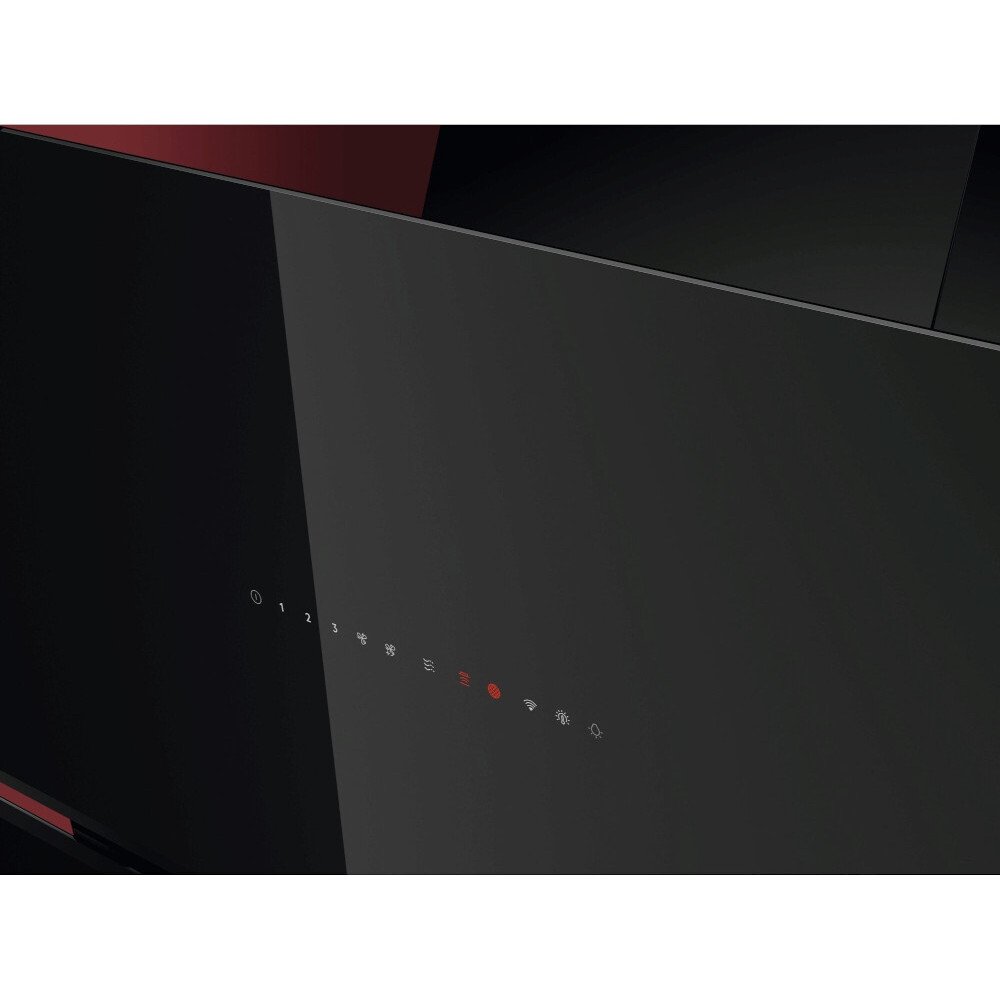 AEG NDV8761CB 60cm Chimney Cooker Hood, Black, A Rated