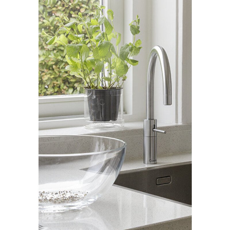 Quooker NMRSST Nordic Round Mixer Tap (Tap Only), Stainless Steel