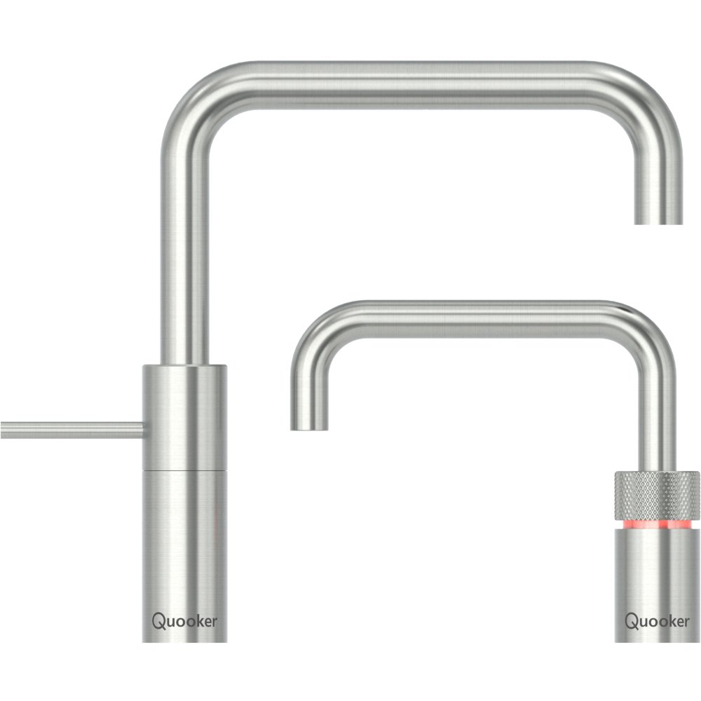 Quooker NMSSST Nordic Square Mixer Tap (Tap Only), Stainless Steel