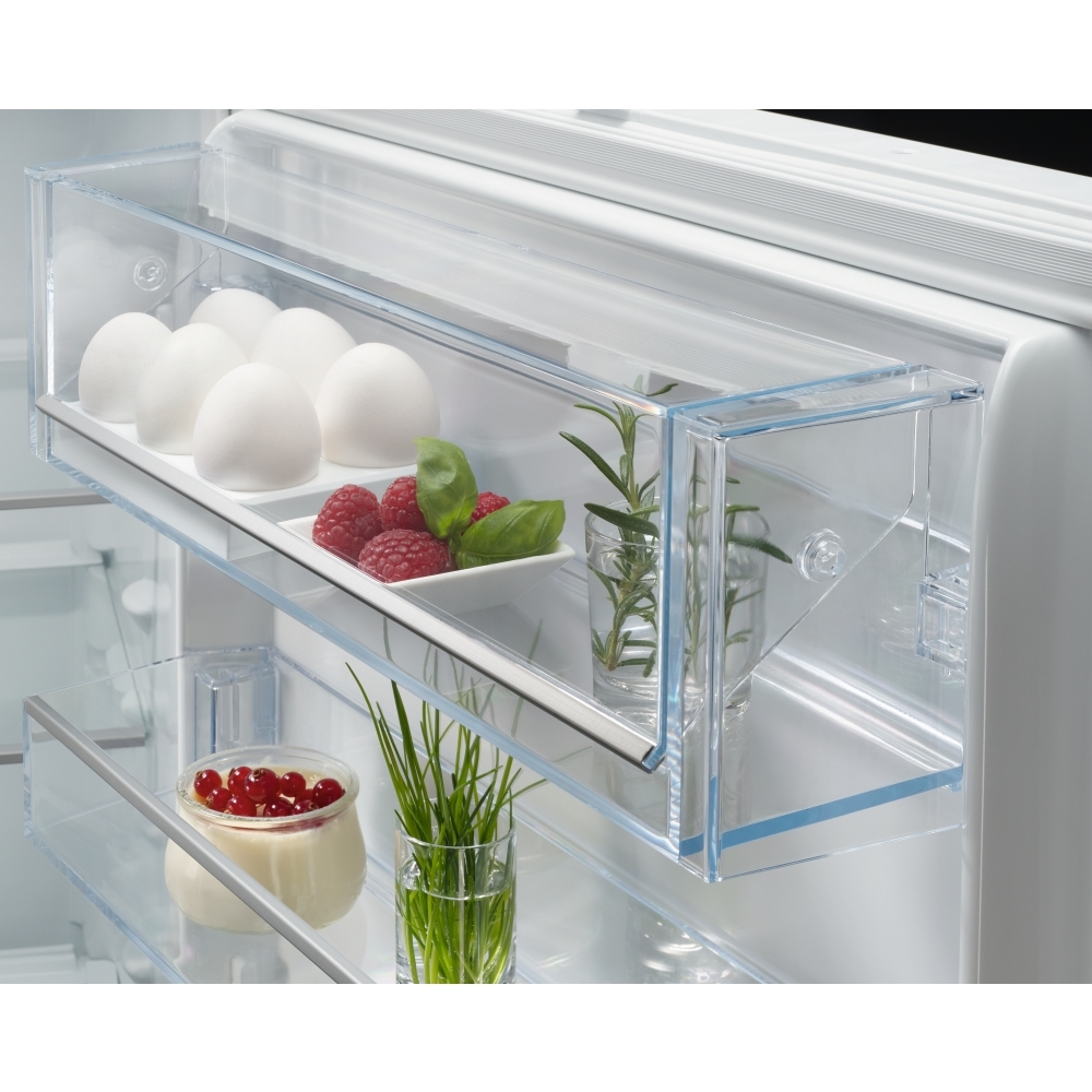 AEG NSC7G181DS No Frost Integrated Fridge Freezer, Sliding Hinge, 60/40, White