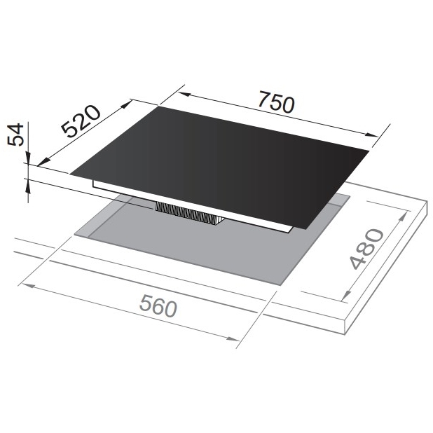 DeLonghi NSL 575D NCM 75cm 5 Burner Gas Hob