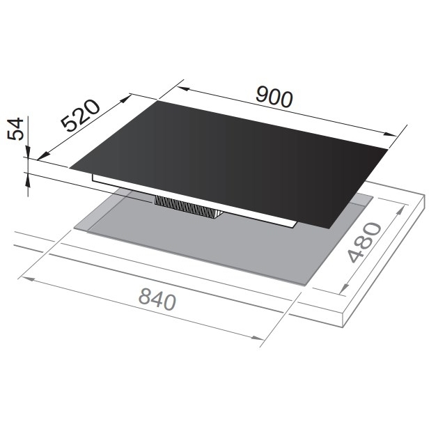DeLonghi NSL 590D NCM 90cm 5 Burner Gas Hob