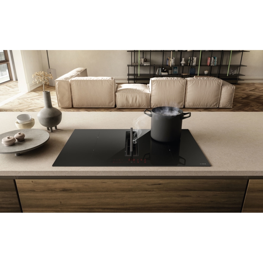Elica NikolaTesla NT-FIT-XL 83cm Vented Hob, Black, A Rated