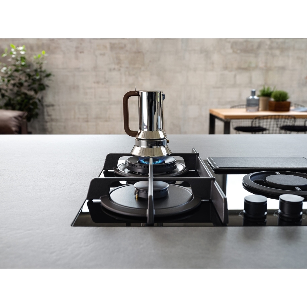Elica NT-FLAME-EVO-BL NikolaTesla Flame 88cm Gas Vented Hob, Black, A++ Rated